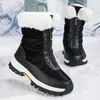 Buty zimowe wodoodporne buty kobiety śniegowe ciepłą kostkę na bawełniane botki Botas Mujer 231113