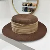 Wide Brim Hats Straw Hat For Women 2.36 Inch Fashionable Flat Top Protections Beach Vacation Summer Accessory