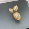 Anéis de cluster Sliver Color Cubic Zirconia Candy Anel para Mulheres Aberto Ajustável CZ Dedo Partido Casamento Declaração Jóias Bijoux