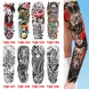 Książki tatuażu Wodoodporna tymczasowa naklejka totem geometryczny pełne ramię dużej wielkości rękaw Tatoo Fake Tatto Flash Tattoos for Men Women 231113