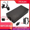 FTJLDC 60V 20Ah Halley battery is used for two wheel foldable Citycoco electric scooter 18650 lithium battery pack+67.2V charger