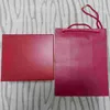 Caja de diseño de lujo de alta calidad, rojo clásico con bolso de mano, folleto, tarjeta, colgante, caja de reloj suizo