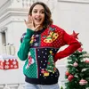 Maglioni natalizi con fiocco di neve Maglione dell'albero di Natale Maglione lavorato a maglia Abito natalizio