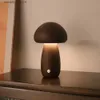 Nachtlichter, Nachtlicht mit Touch-Schalter, Holz, niedlicher Pilz, Nachttischlampe, Advanced Sense LED, dekoratives Umgebungslicht, Pilz, Q231114