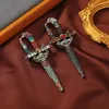 Broches Muylinda Retro Luxe Strass Rapier Sieraden Vintage Kristal Ridder Zwaard Broche Pin Accessoires