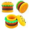 Siliconen pot 5 ml hamburger vorm potten anti -aanbak container fles crème opbergdoos make -up case cosmetische rookaccessoires