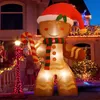 Autres fournitures de fête d'événement 22m gonflables de Noël bonhomme en pain d'épice avec ornement LED intégré pour la décoration des accessoires de cour extérieure intérieure de Noël 231114