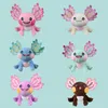 Nouveau produit transfrontalier Axolotl Plus dessin animé six couleurs salamandre poupée cadeau pour enfants salamandre en peluche