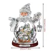 Decorative Objects Figurines Christmas Crystal Tree Santa Claus Snowman Rotating Sculpture Window Paste Sticker Winter Year Party Home Decoration 20x30cm 231114