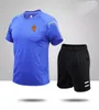 Prawdziwy Zaragoza Męskie ubrania ubrania letnie krótkie rękawki Sport Sport Ubranie joggingowe bawełniane oddychające koszula