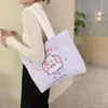 Borse da sera Borsa a tracolla in tela da donna con motivo animale adorabile Borsa da studentessa dolce per ragazze con manico in peluche Borsa a tracolla grande per donna carina