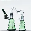 Rury Acook platformy olejne Hakahs Recycler Bong Bubbler dym szklana rura dab woda bong z 10 mm szklanym banger