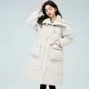 Damskie okopy płaszcze zimowe płaszcz dla kobiet w dół kurtki średniej długości dużego kołnierza swobodne zimne noszenie 8303QSY
