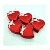 Sieradenboxen Love Ring Box Red Satin Birthday Fashion Mode Hoogte -cadeau Drop Delivery Packaging Display Dhgarden DHHJK