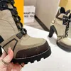 Boots Designer Botas femininas Inverno luxuoso e alto salto alto botas de neve para calor e conforto clima Botas pretas botas de couro