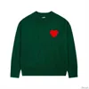 Кардиган Дизайнерский свитер AM I Paris Толстовки Amiparis Coeur love Heart Жаккардовые мужчины и женщины Франция модный бренд одежды с длинными рукавами пуловер AMIs 92G0