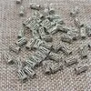 Löst ädelstenar 20 bitar av 925 sterling silver små rörpärlor bulk tubular distanser för armband halsband