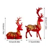 Decorative Objects Figurines Christmas Elk Resin Ornaments Wedding Accessories Miniature Small Items Luxury Decoration Year Figurine Decor Parent Gift 231114