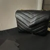 Black envelope bag for women crossbody Bags pillow quilted stitching borse with insert pocket metal hardware matelasse satin lining shoulder bag XB019 E23