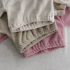 Set di abbigliamento Vestiti invernali per bambini Ragazze Ragazzi Cappotti Pantaloni 2 pezzi Tute sportive Tinta unita Addensare in pile Caldo Tuta casual per bambini