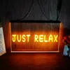 Just Relax LED Neon Sign Home Decor New Year Wall Wedding Bedroom 3D Night Light