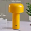 Night Lights Mushroom Table Lamp Night Light Portable Italian Design Cordless Touch Rechargeable Decor Lamp USB Bedside Lamp Desktop Lamps Q231114