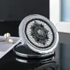 Compact Mirrors Mini Pocket Beauty Cosmetic Makeup Mirror Wedding Christmas Gift Retro Vintage Crystal Flower Folding Magnifying Mirror Make Up 231113