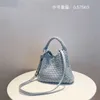 Frauen venetasbottegas 2023 Handtasche Koreanische Net Red Canvas Denim Gestrickte Tasche Einzelne Schulter Unterarm Brötchen Mutter Kreuz Körper Flut