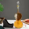 Vidros de vinho Houyup vidro violino decanter criativo espessado mogno vinho decanter uísque bolha garrafa elegante champanhe dispensador 231114