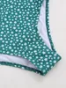 Damskie stroje kąpielowe seksowne zielone kropki Bikini Kosze Kąpiel Kąpiec Bakers o wysokim poziomie stroju kąpielowego Brazylijskie push up Bandage Swimwearr 230414