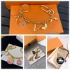 Luxury Designers Keychains Cartas com diamantes Top Car Chain Women Women Buckle Jewelry Keyring Bags