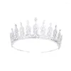 Hair Clips MYFEIVO Bridal Floral Tiara Shiny Zircon Crown Accessories Princess Lengthen Super Fairy Wedding Jewelry HQ0800