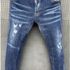 Męskie dżinsy męskie rozciągnij chude dżinsowe dżinsy jakość mężczyzn klasyczna luksusowa marka Blue Denim Pants Men Street Slim Fit Dżinsy Rozmiar 28-38 230414