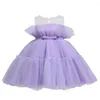 Mädchenkleider 0-5 Jahre Baby Mädchen geschichtet Tüll Prinzessin Kleid Sommer Geburtstag Abendgesellschaft Tutu Bogen Ballkleid Kinder formal
