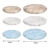 Nappe ronde imprimée nappe ajustée Polyester extensible antidérapant lavable pour pique-nique Patio fête toile cirée décor