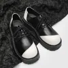 Fall New Men's Black Casual Leather Shoes Fashion Designer Låg gäng Tjock botten Höjande herrskor 111623A
