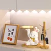 Decorative Objects Figurines Lucky Cat Statue Resin Storage Sculpture Organizing Tray Small Items Box Laughing Miniature For Home Entrance Decoration 231114