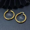 Pendientes traseros redondos africanos WANDO para mujer, joyería de Color dorado, pendientes de boda etíopes/árabes/brasileños/África/Medio Oriente/Nigeria