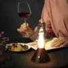 Nattljus retro bordslampa led glas nattljus laddningsbart sovrum sovrum skrivbord ljus bar restaurang atmosfär ljus q231114