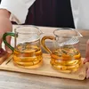 Посуда для напитков Чайник в форме полумесяца Бытовой прозрачный стеклянный чайный сервиз