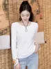 Vêtements ethniques Haute Qualité Automne Style Chinois Velours Top Femmes O-Cou À Manches Longues Brodé Mince Chemise Douce Et Confortable S-XXL