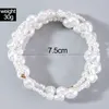 Bracelets à maillons polyvalents, classiques, en perles blanches, pour femmes et filles, breloques à la mode, accessoires de qualité délicate, Anillo 25291