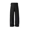 Men's Pants Frayed Black Straight Baggy Cargo For Men Streetwear Y2k Pantalones Hombre Solid Overalls Oversized Casual Trousers
