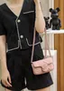 G10A зеркало качество мини -мешок кросс -кузов роскошная кожаная мешка дизайнерская сумка женская цепная сумка изысканная упаковка бесплатная доставка 16 см макарон розовый