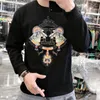 Men's Hoodies & Sweatshirts European 2023 Spring and Autumn New Sweater Men's Trendy Bottom Shirt Round Neck Long Sleeve Pullover Men's Wear