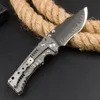 Top Quality MB T-1 Strong Tactical Folding Knife Z-wear Black Titanium Coating Stone Wash Blade CNC TC4 Titanium Alloy Handle Pocket Folder Knives with Retail Box