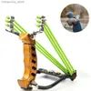Hunting Slingshots New Powerful Big Power Slingshot Hunting Foldab with A Wrist Rest with Rubber Band Outdoor Sports Hunting Fishing Games Tools Q231114