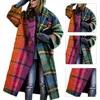 Cappotto da donna in misto lana misto inverno cappotto medio lungo aperto sul davanti risvolto capispalla manica lunga allentato top streetwear 231114