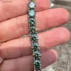 Braccialetti da tennis in moissanite verde originale con perline KNOBSPIN D VVS per donna Uomo Lab Diamond con gioielli da sposa GRA Bracciale in nastro 925L231114