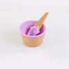 Kids Ice Cream Bowls Ice Cup Paren Bowl Gifts Dessert Container Holder met lepel Beste kinderen Geschenktoevoer